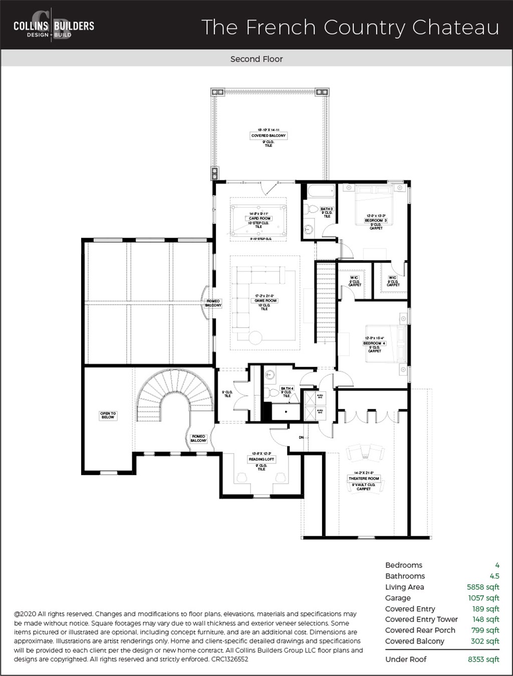 Floor Plan The French County Chateau Second Floor