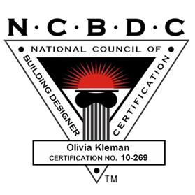 National Council of Building Designer Certification for Olivia Klemen