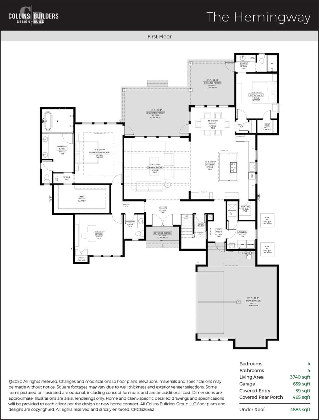 Floor Plan The Hemingway First Floor